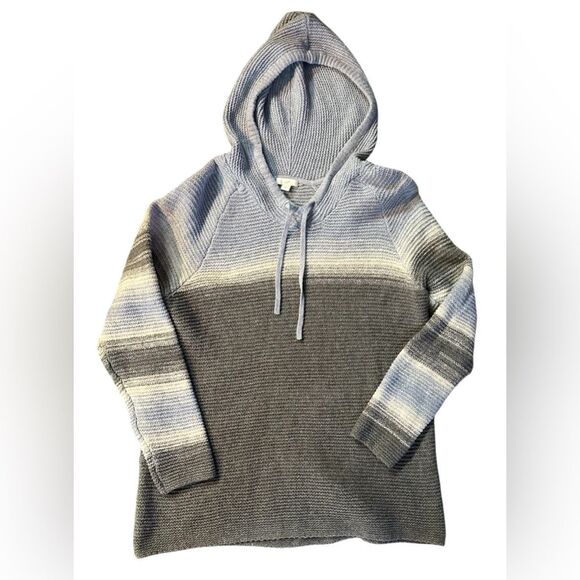 J. Jill Ombré-Stripes Textured Hooded Sweater
Gray Gradient. Size Small - Picture 2 of 8